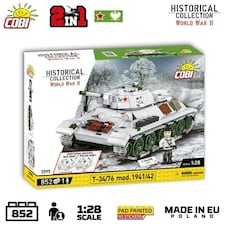 T34/76 mod. 1941/1942 brick tank model - COBI 2595 - 852 bricks