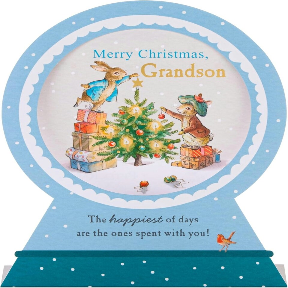 image 1 of Peter Rabbit Grand Son Christmas Card