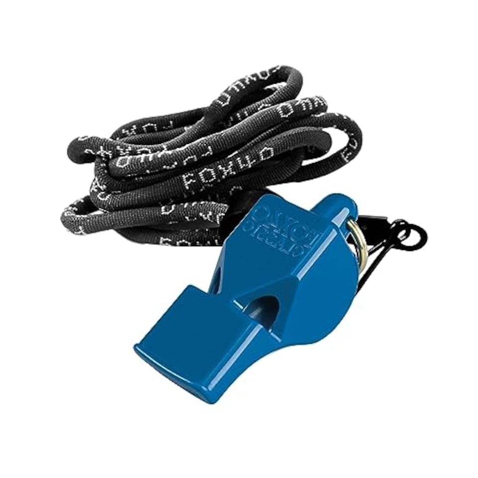 image 1 of Fox 40 Classic Safety Whistle C/W Wrist-Lanyard Blue, Regular