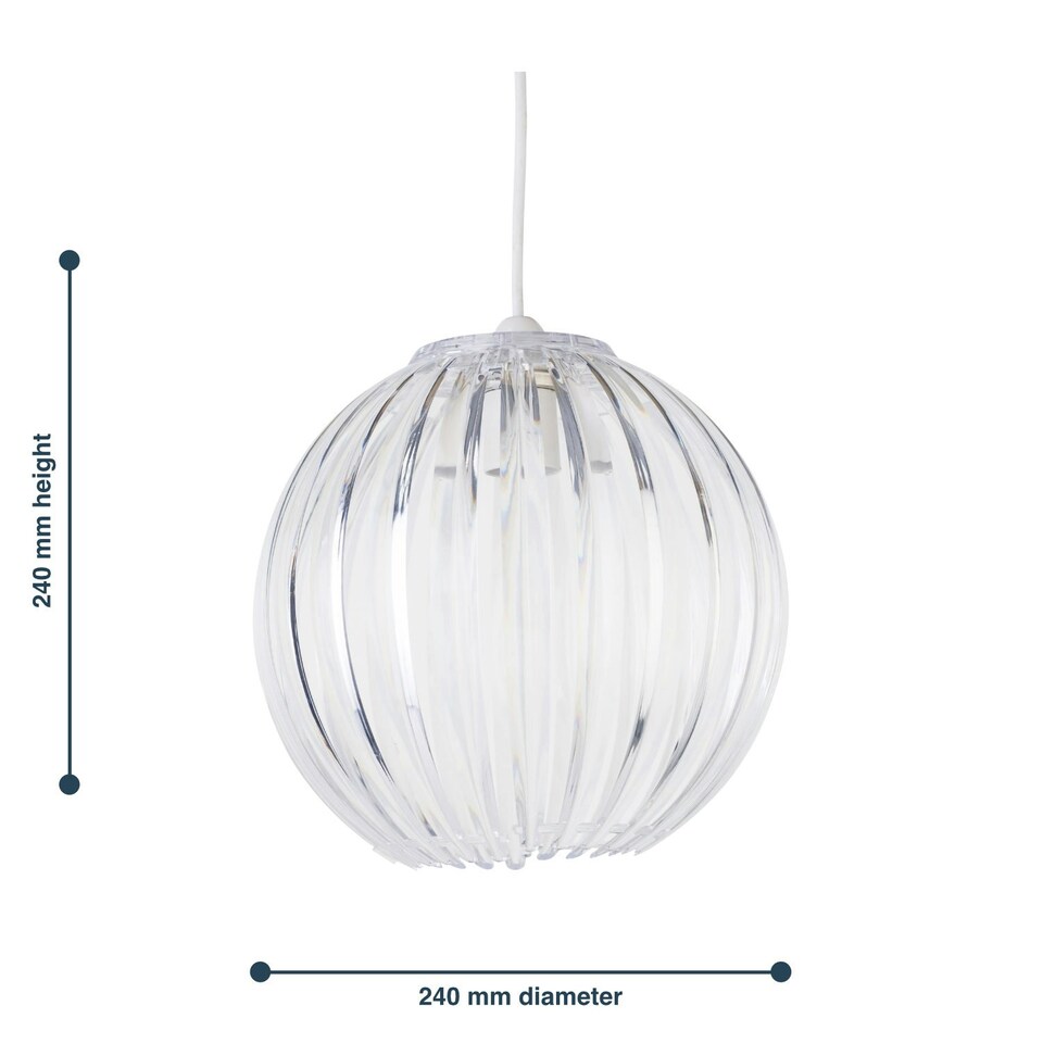 image 1 of Set of 2 Craw - Clear Acrylic Pendant Shades Clear
