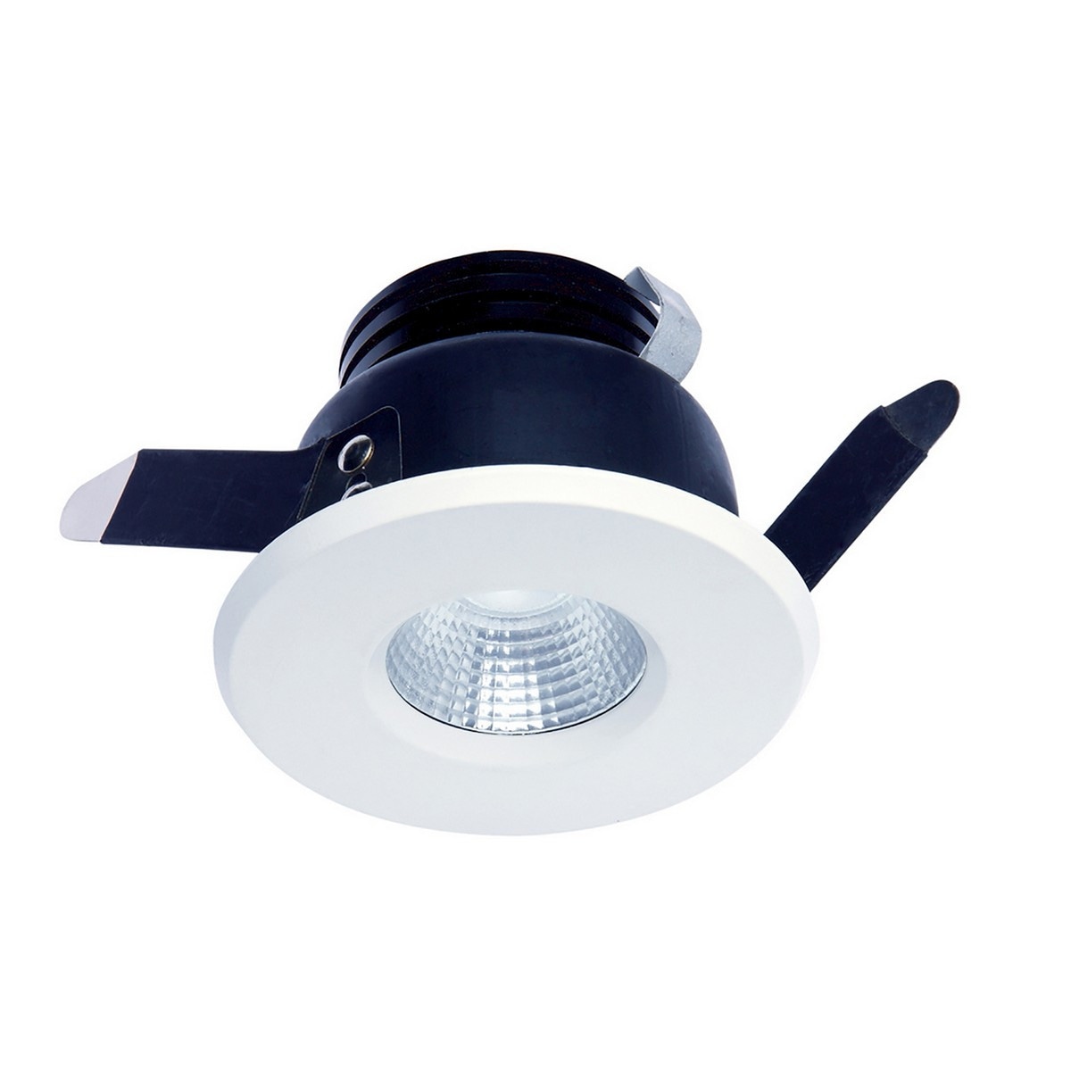 Cies Downlight 8.4cm Round 7W COB LED 3000K, 590lm, IP54, Matt White, Driver Included
