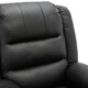 image 6 of Loxley Single Motor Electric Rise Recliner Bonded Leather Lift Chair (Black)