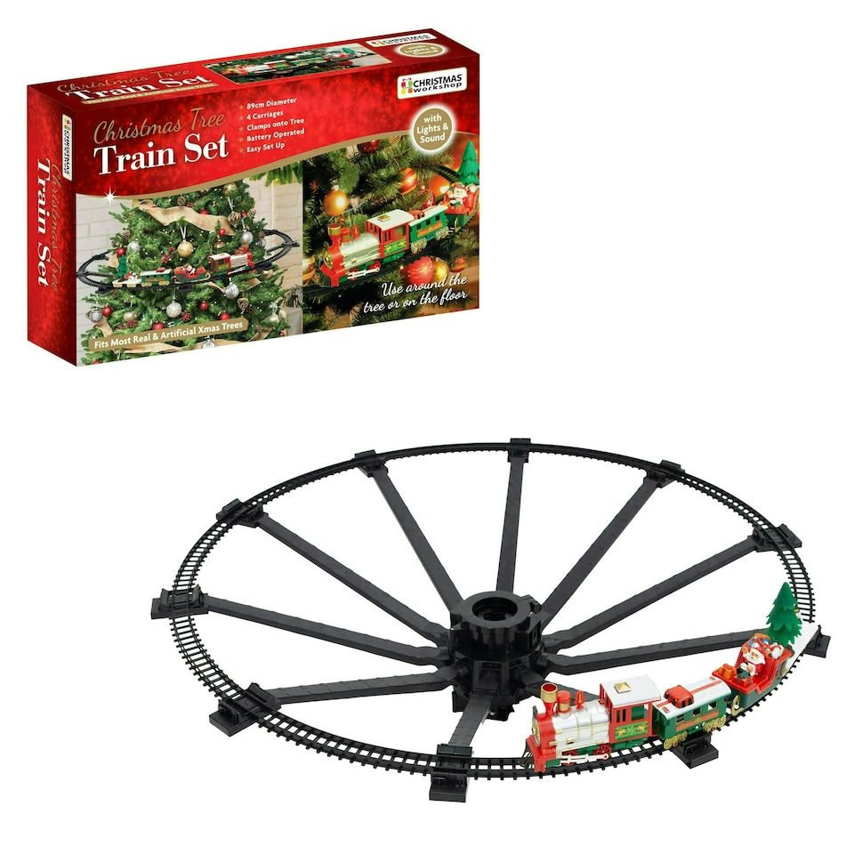 image 1 of The Christmas Workshop 70129 Christmas Tree Train Set - Attaches To Your Tree