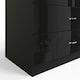image 9 of FWStyle Chilton Combination Wardrobe 2 Door 2 Drawer - Black Gloss Front Black