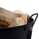 image 6 of Yew Small Fireside Log Bucket Contemporary Design Iron Matte Black