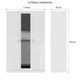 image 2 of FWStyle Chilton 3 Door Wardrobe With Mirror - White Gloss Front White
