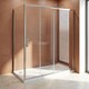 image 2 of Balterley Rectangular Stone Anti-Slip Shower Tray with Corner Waste Position - Balterley | White | White