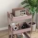 image 8 of HOMCOM 3-tier Storage Trolley on Wheels, Metal Storage Cart, Rolling Ultility Cart with 3 Mesh Baskets for Living Room, Kitchen, Pink