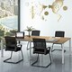 image 5 of COSTWAY Meeting Office Chairs Mid-Back Reception Chair Black