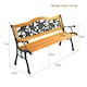 image 2 of COSTWAY Garden Bench Loveseat 2 Seater Park Chair Wood Slats Seat | Brown