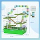 image 3 of PawHut Hamster Cage w/ Water Bottle, Exercise Wheel, Tubes, Ramps - Green
