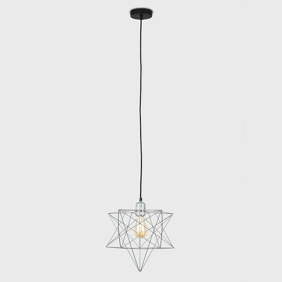 image 1 of ValueLights Casco Low-Hanging Lampholder Brushed Gold Pendant Light with Grey Novelty Shade and E27 Pear LED 4W Warm White 2700K Bulb