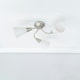 image 3 of ValueLights Kristina 3 Way Silver Curved Metal Flush Ceiling Light with Frosted White Shades