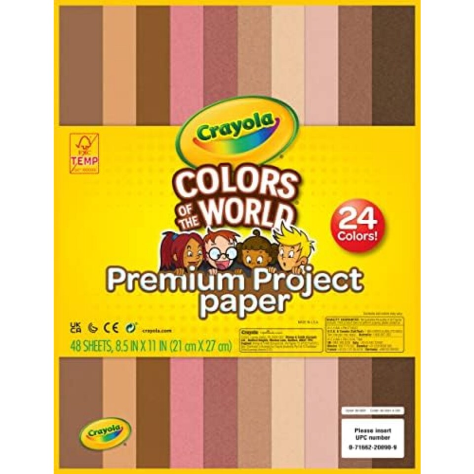 image 1 of Crayola Colors Of The World Construction Paper 48 Sheets