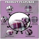 image 2 of VELVETIO Waverly Check Duvet Cover Set Reversible Polycotton Easy Care Beddings Purple | Single