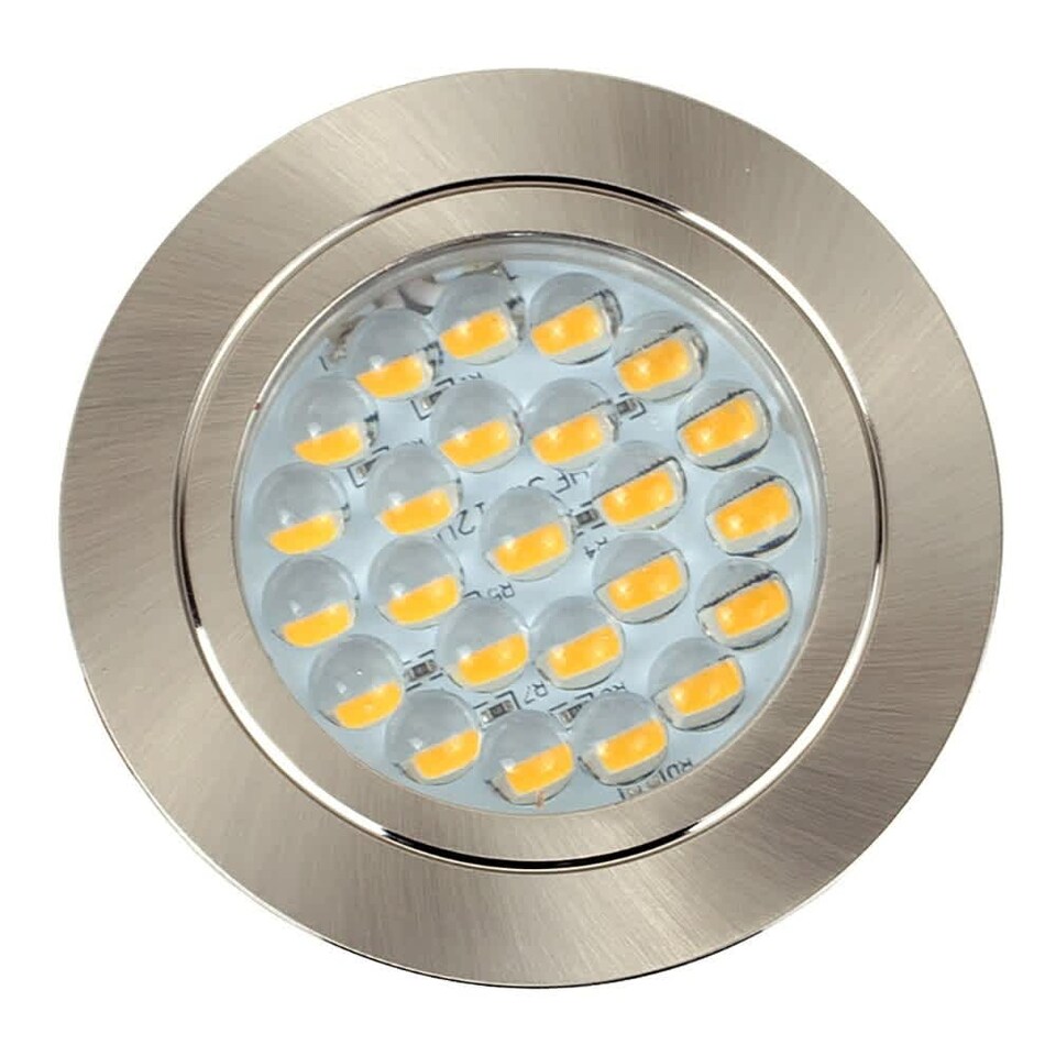 image 1 of ValueLights Brushed Chrome 12V LED Downlight 6000K Cool White