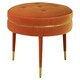 image 1 of Interiors by Premier Orange Velvet Footstool