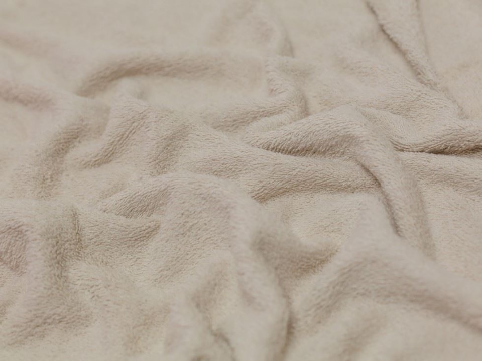 Minerva Core Range Cream Luxury Cotton Towelling Fabric for Dressmaking, 140cm / 55" Wide - per metre