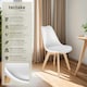 image 2 of Dining Chairs Frederikke - padded, ergonomic shape, wooden legs - Set of 4 White