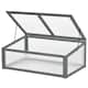 image 1 of Outsunny Square Wooden Outdoor Greenhouse for Plants PC Board 100 x 65 x 40cm