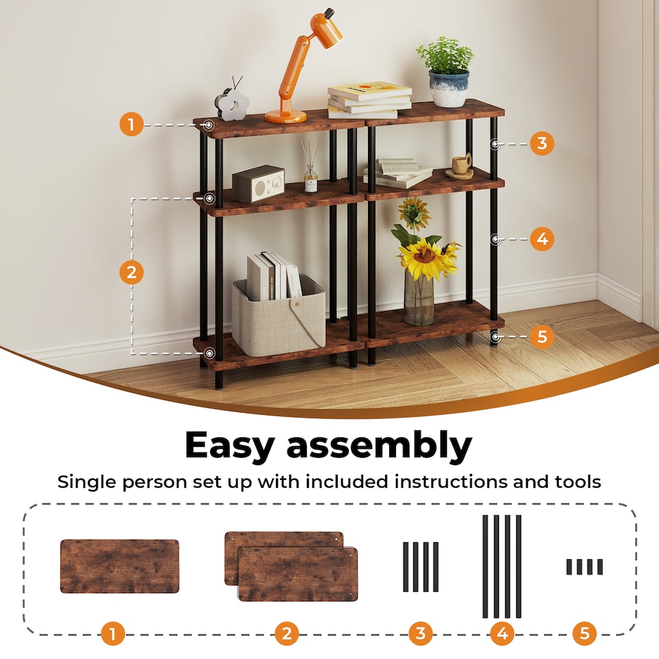 image 1 of Levede Slim Side Table 3 Tier Narrow Sofa End Table Bedside Storage Stand