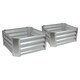 image 1 of Harbour Housewares Square Galvanised Steel Raised Garden Beds - 60cm x 60cm - Silver - Pack of 2