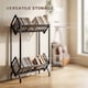 image 4 of HOMCOM 50 CD Storage Rack, 2-Tier Metal Display Rack for CDs, DVDs, Black | Black | Black | 45.2L x 25.4W x 80H cm