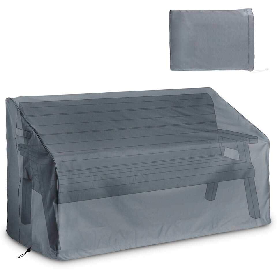image 1 of VonHaus Waterproof 3 Seater Bench Cover H88 x W160 x D70cm Grey | H88/60 x W160 x D70 cm