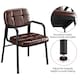 image 5 of Yaheetech 2pcs Office Reception Upholstered Chairs for Home & Office Black Brown