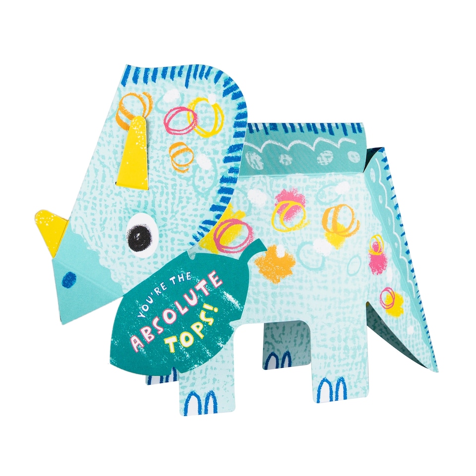 image 1 of Hallmark Father's Day Card - 3D Pop-Up Triceratops Design
