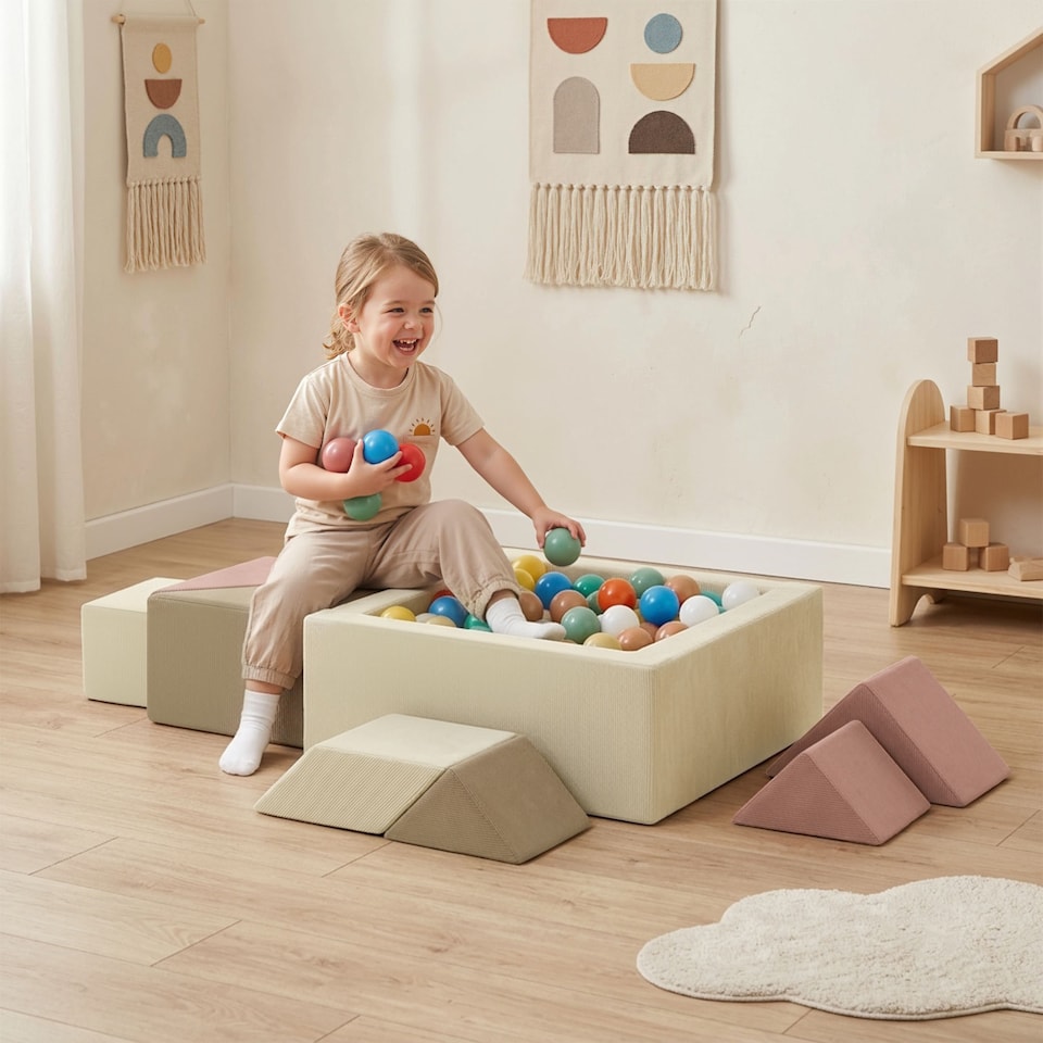 image 1 of AIYAPLAY 9 Pieces Soft Play Sets with Tangram Play, Removable Cover