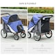 image 4 of PawHut Foldable Pet Stroller with Cushion, for M, L Dogs - Blue