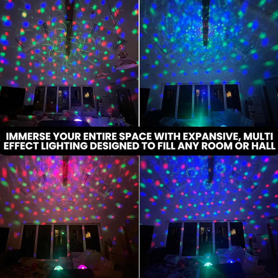 image 1 of Mr Entertainer Moonwave 6-in-1 LED and Laser Party Light