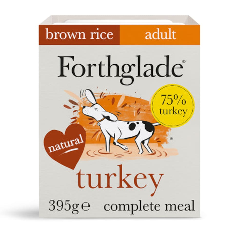 image 1 of Forthglade Natural Turkey, Brown Rice and Vegetables Adult Wet Dog Food - 6 x 395g