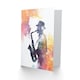 image 2 of Bright Artistic Saxophonist Music Smoke Him Her Birthday Card