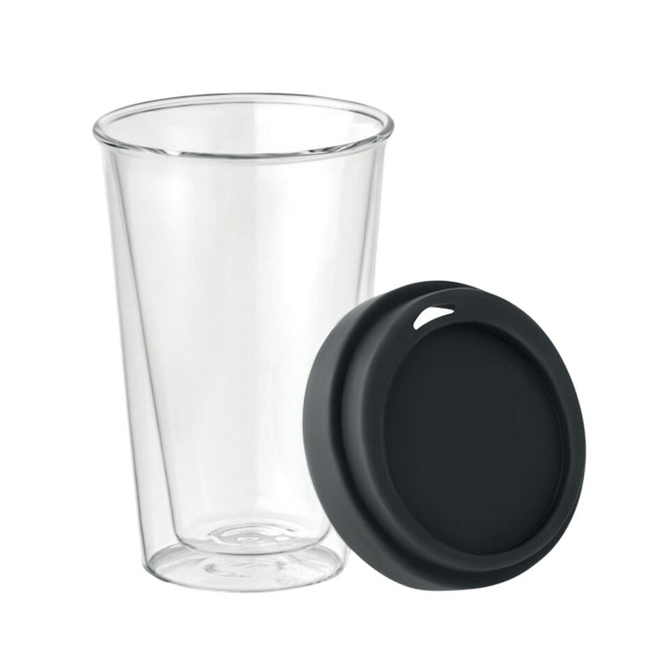 image 1 of MidOcean Bielo Borosilicate Glass 350ml Tumbler - Black - One Size Black