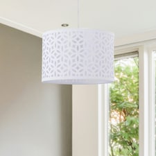 White Laser Cut 33cm Pendant Lightshade White