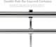 image 4 of Lister Cartwright Double Curtain Extendable Pole Set with Polished Steel Ball Finials- 19mm & 28mm Metal Poles(120- 220 cm)