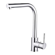 Traditional Single Lever Kitchen Mixer Tap, Chrome | Silver | Chrome