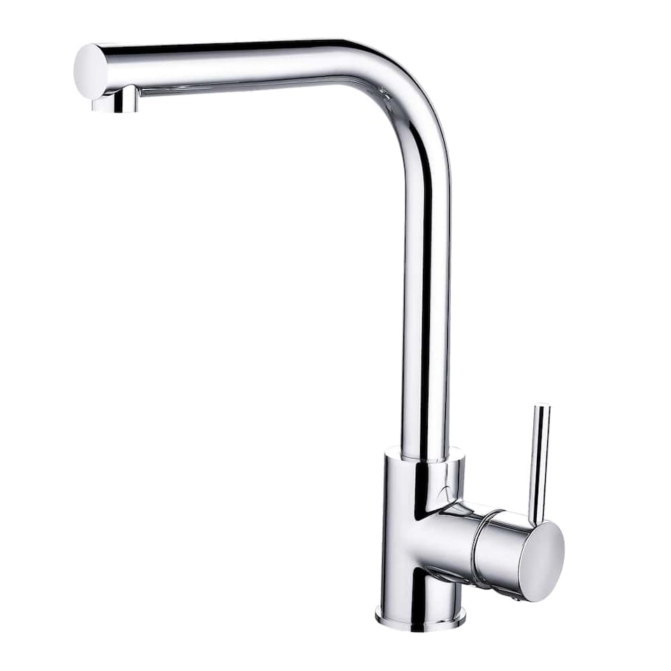 image 1 of Traditional Single Lever Kitchen Mixer Tap, Chrome | Silver | Chrome