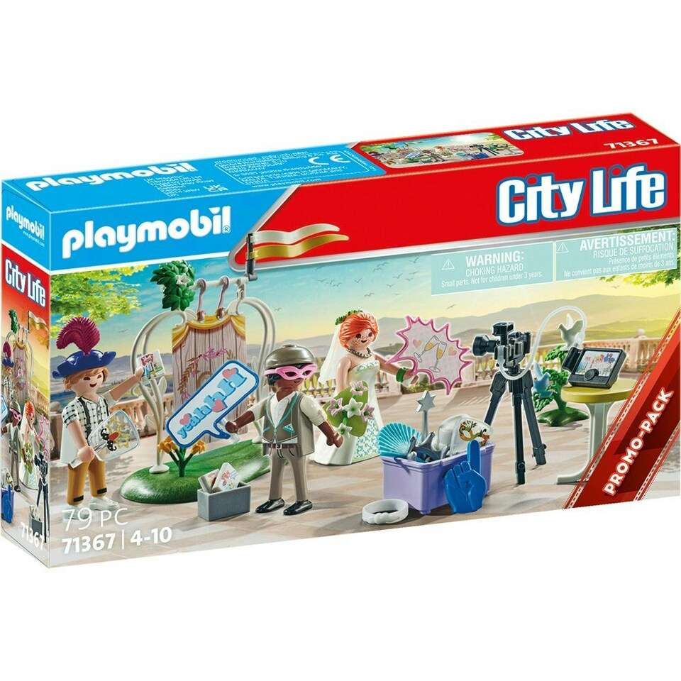 image 1 of Playmobil City Life Wedding Photo Booth Playset Ages 4-10