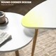 image 4 of HOMCOM Coffee Table Set of 2 Nesting End Side Tables White