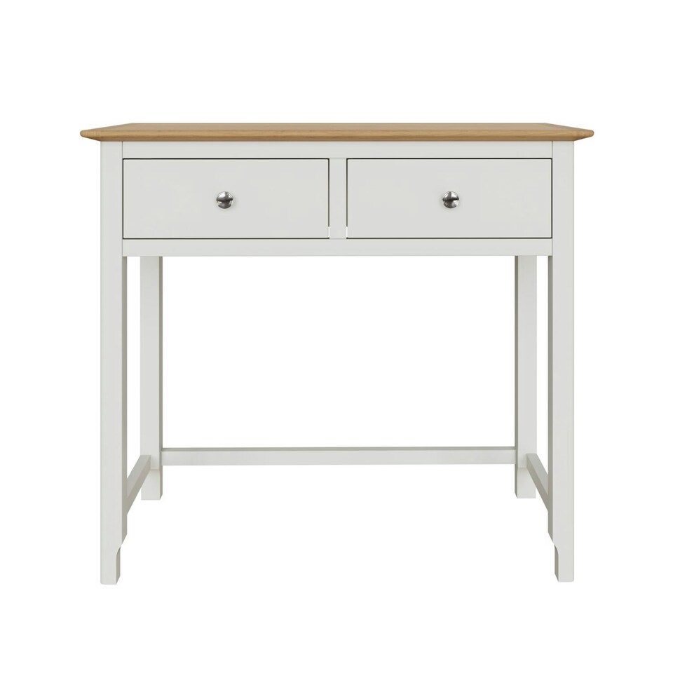 image 1 of Taberno 2 Drawer Dressing Table Linen White White