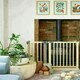 image 2 of Safetots Wooden Multi Panel Fire Surround, 48cm Deep x 120cm Wide, Natural Wood, 76cm Tall, Baby and Toddler Fire Guard, Safety Barrier for Fireplaces