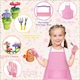 image 3 of Kids Gardening Set with DIY Flower Kits (Pink)