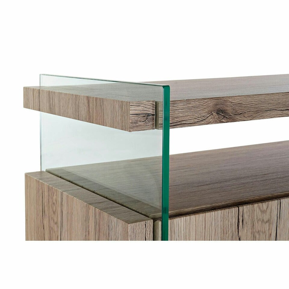 image 1 of Sideboard DKD Home Decor Natural MDF Tempered Glass (120 x 44 x 120 cm) N/A