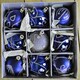 image 2 of 9 Pack Premier 60mm Deluxe Glitter Christmas Tree Baubles - Midnight Blue