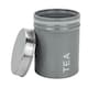 image 4 of Harbour Housewares Round Metal Kitchen Tea Canister - Grey