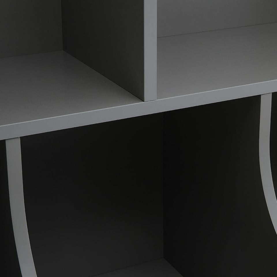 image 1 of Living and Home 2-Tier Open Toy and Book Storage Cabinet - Grey