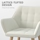 image 5 of HOMCOM Velvet-Feel Accent Chair with Arms Slanted Back Wood Legs Cream
